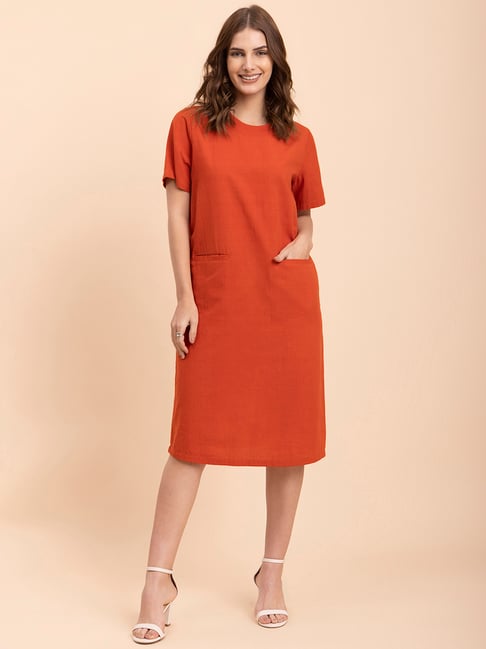 tesco linen shift dress F&F Sleeveless Button-Front Dress with Linen in Black