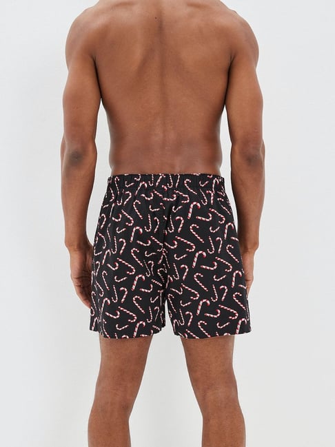 American Eagle Outfitters Black Cotton Regular Fit Printed Boxers