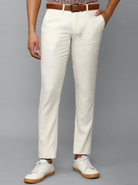 Allen Solly Beige Slim Fit Trousers