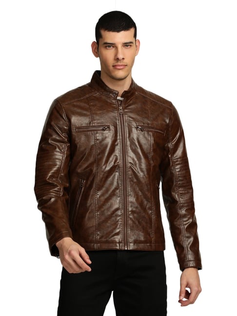 JACK & JONES Dark Brown Leather Jacket [L] in Hyderabad at best price by  Jack & Jones - Justdial
