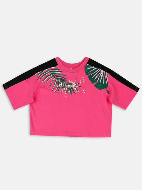 Kid's Cropped Top Black Technical Jersey