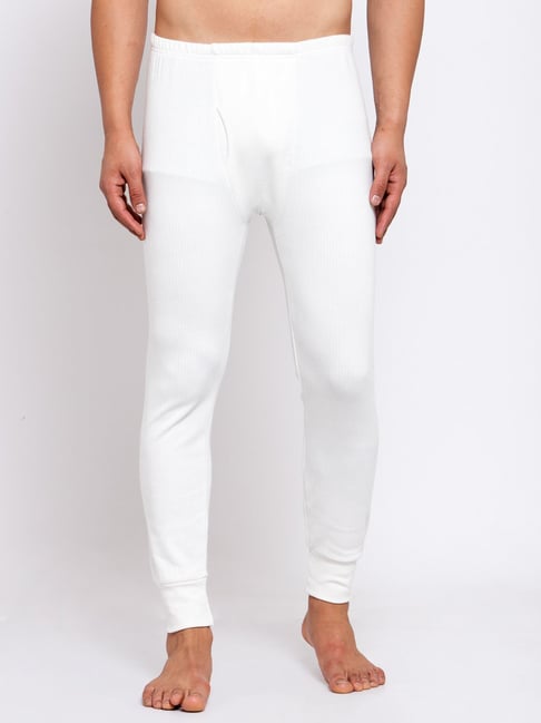 Kalt Off White Regular Fit Thermal Bottoms