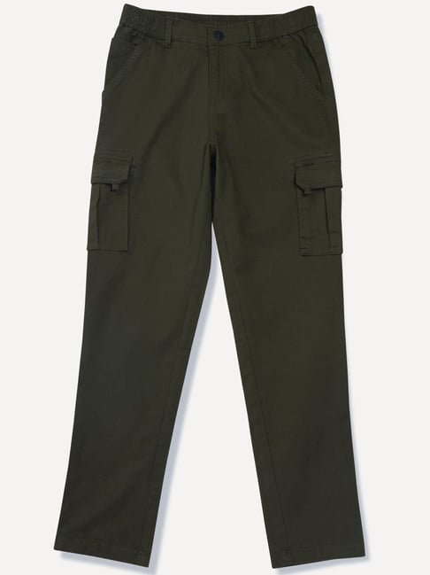 Gini & Jony Kids Green Regular Fit Trousers