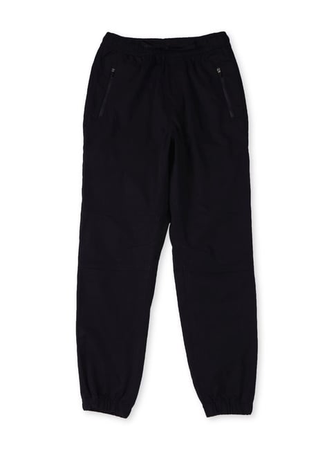 Gini & Jony Kids Black Cotton Regular Fit Trousers