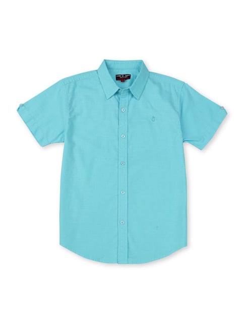 Buy Gini Jony Kids Blue Cotton Shirt for Boys Clothing Online