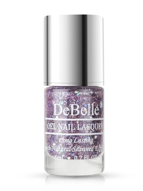 DeBelle Gel Nail Lacquer Tatiana Tassles (Clear Light Purple with Chunky Glitter) - 6 ml-picture-15