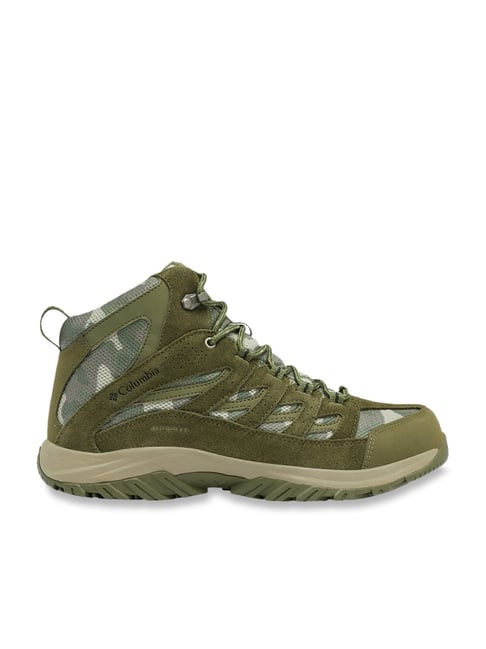 Columbia Men's CRESTWOOD MID WATERPROOF Green Outdoor Shoes