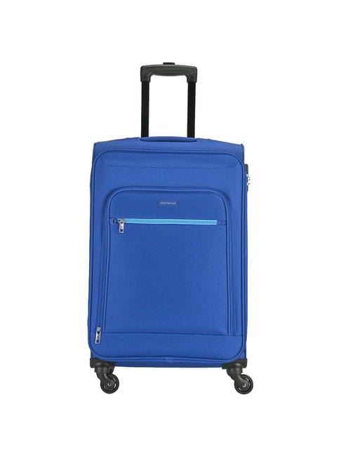 4 Wheel Blue Aristocrat Trolley Bag For Luggage Size 55 X 40 X 25 cm   Lxbxw