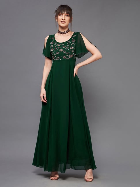 Miss Chase Green Embellished Gown Price in India