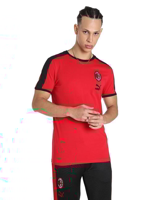 Puma Red Cotton Regular Fit T-Shirt-picture-20