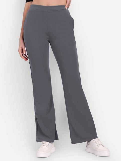 Woman Grey Flare Trotter High Waist Plaid Trousers, Modern, High Quality  and Affordable Price Advantage | Luppio - Online Moda'ya Yeni Soluk