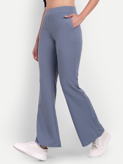 EVERDION Flared Women Grey Trousers  Buy EVERDION Flared Women Grey  Trousers Online at Best Prices in India  Flipkartcom