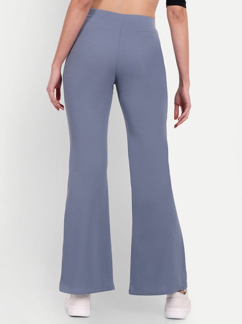 Buy CLOTHINK India Women Flared Grey Polyester Trousers Online at Best  Prices in India - JioMart.