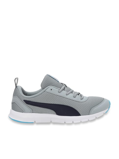 Puma Kids Racer JR IDP Quarry Grey & Blue Training Shoes