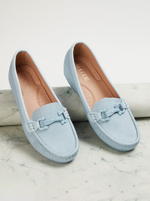 Code by Lifestyle Women's Blue Wedge Loafers