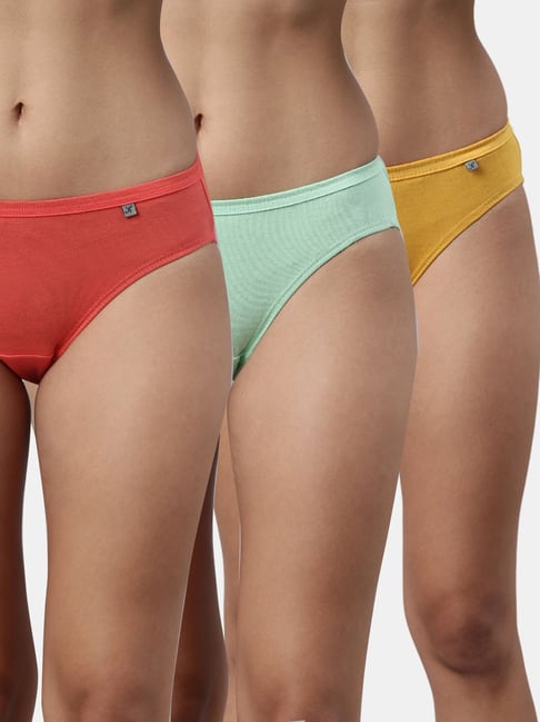Kryptic Multicolor Bikini Panty - Pack of 3 Price in India