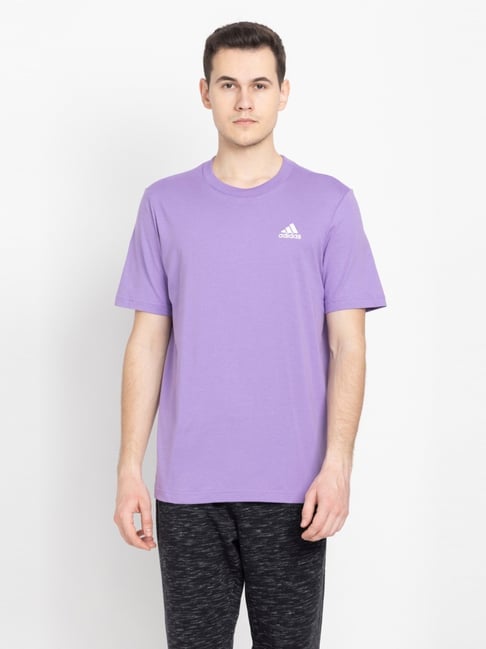 Adidas purple best sale t shirt