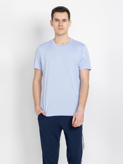Adidas Blue Regular Fit Sports T-Shirt-picture-38
