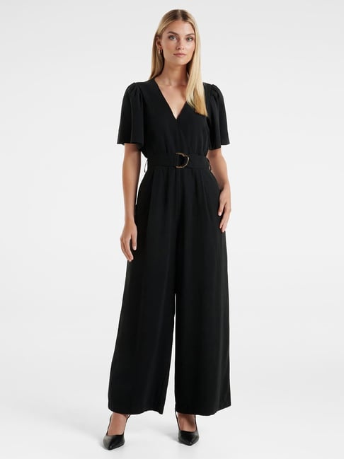 Forever New Black Wrap Jumpsuit