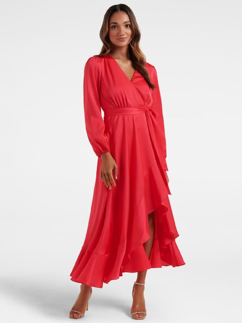 Forever New Dark Pink High-Low Dress