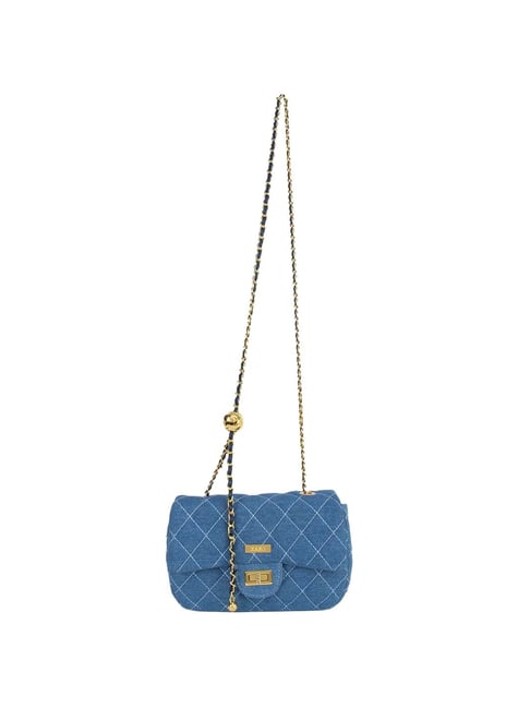 Buy Kazo Blue Quilted Small Sling Handbag Online At Best Price