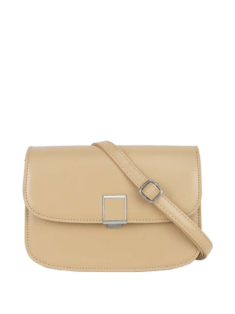 Buy Kazo Beige Solid Small Sling Handbag Online At Best Price