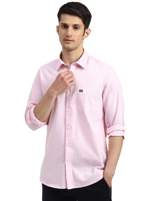 Arrow Pink Cotton Slim Fit Shirt-picture-13