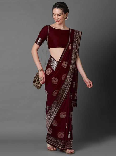 Coffee Brown Saree Sari With Stitched Blouse Ready to Wear Indian Designer  Saree Partywear Saree Indian Wedding Wear Silk Saree, RR-3094 - Etsy Finland