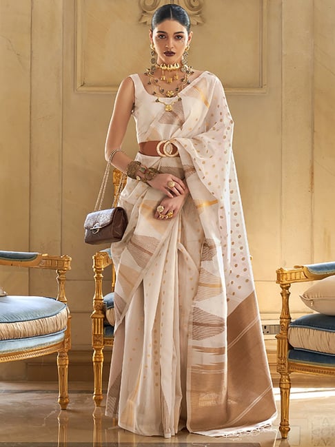 Faux Georgette Cream Border Worked Saree TSNF4003 at Rs 1238 in Surat