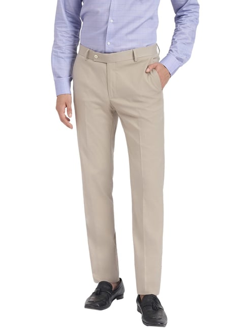 Buy ARROW Checks Polyester Blend Regular Fit Mens Trousers | Shoppers Stop