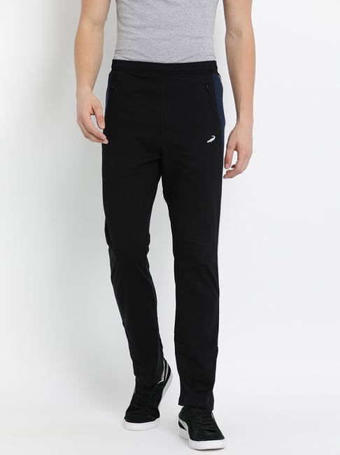 Jockey Men's Sports Track Pants- 9510 (Black & Grey Melange)