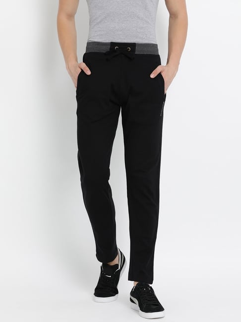 BSTROY Slim Fit Tracksuit Pants Black | The Webster