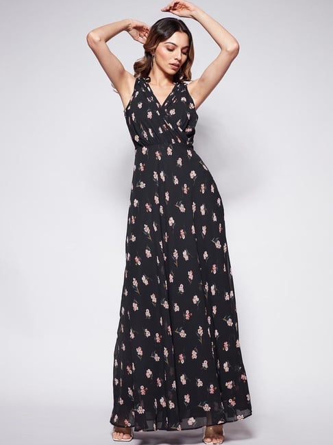 Buy Carlton London Black Floral Print Maxi Dress for Women's Online @ Tata  CLiQ
