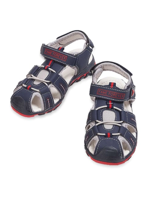 Fame Forever by Lifestyle Kids Navy & Grey Floater Sandals