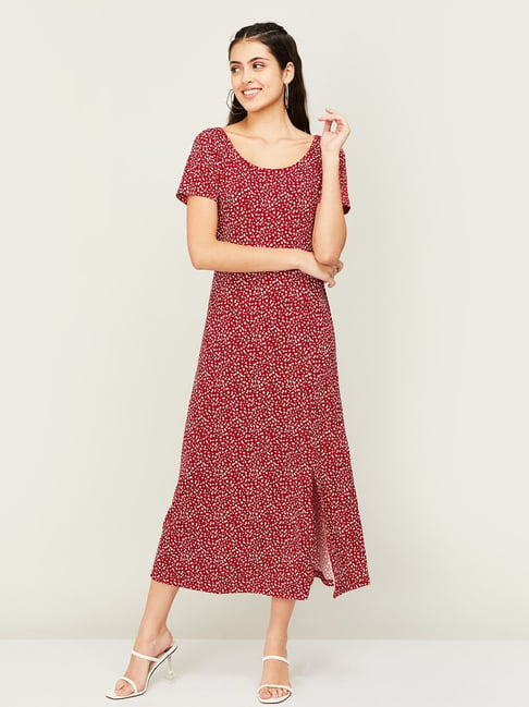 Code by Lifestyle Red A-Line Dress Price in India