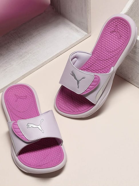 puma womens purple slides