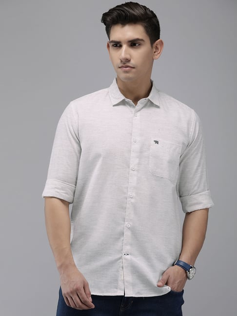 EASY CARE TEXTURED SHIRT - White