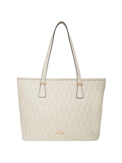 Lavie White Quilted Large Tote Handbag Price in India