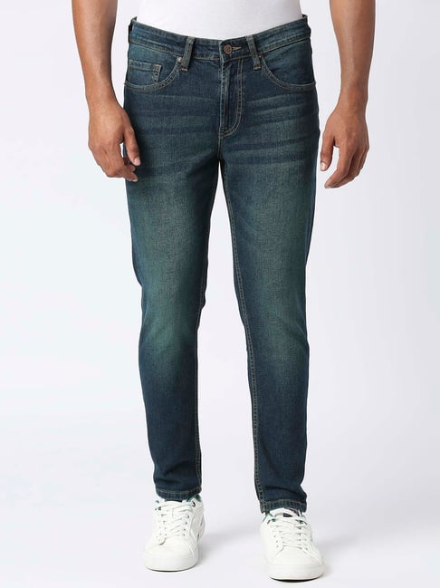 Pepe Jeans Dark Blue Super Skinny Fit Lightly Washed Jeans