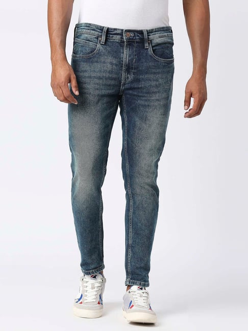 Pepe Jeans Blue Super Skinny Fit Heavily Washed Jeans