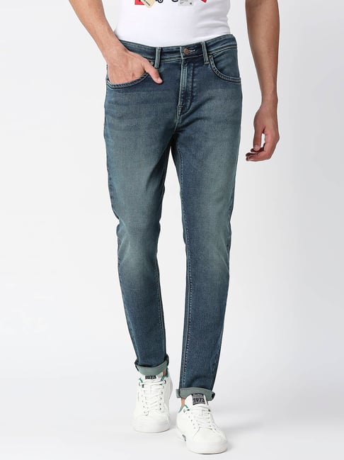 Pepe Jeans Blue Super Skinny Fit Lightly Washed Jeans