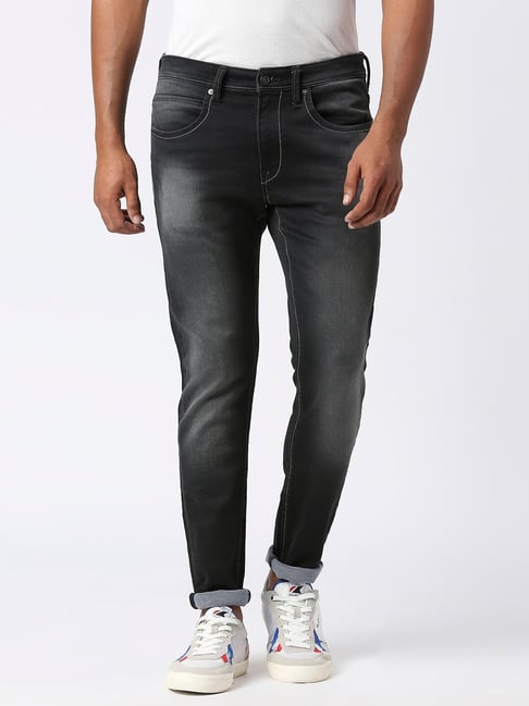 Pepe Jeans Black Super Skinny Fit Lightly Washed Jeans