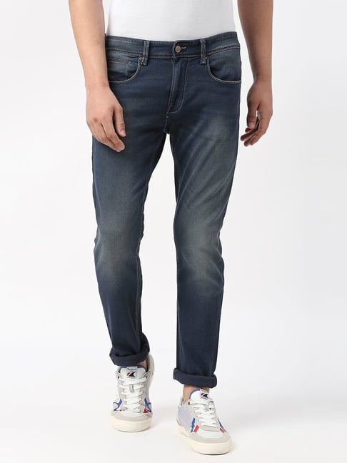 Buy Pepe Jeans Blue Tapered Fit Low Rise Jeans for Men's Online