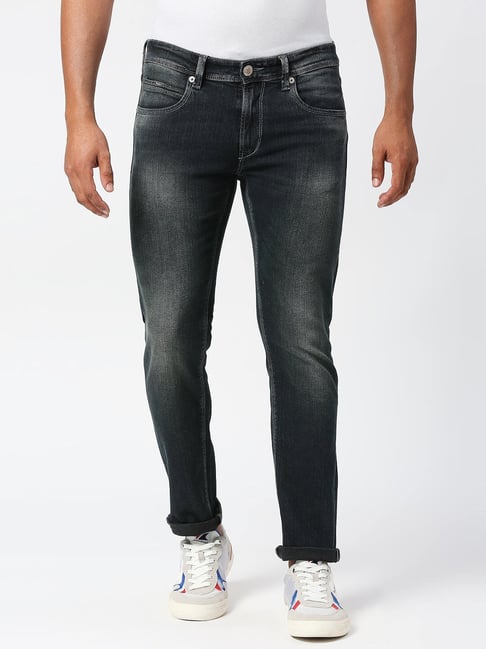 Pepe Jeans Black Tapered Fit Low Rise Jeans