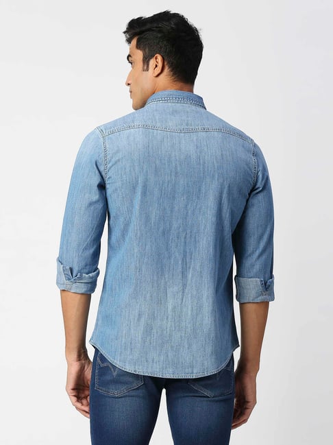 Buy Faded Denim Shirts for Men by WRANGLER Online | Ajio.com