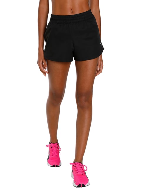 Puma Black Polyester Sports Shorts