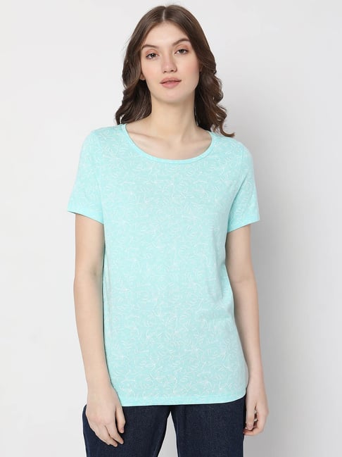 Vero Moda Light Blue Printed T-Shirt