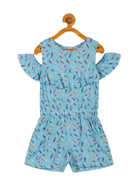 Plum Tree Kids Blue Printed Jumpsuit