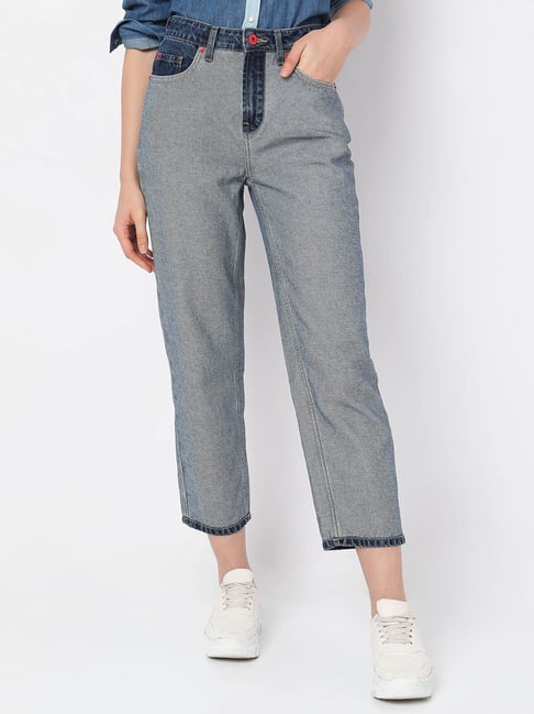 Vero Moda Blue Cotton Straight Fit Jeans-picture-47