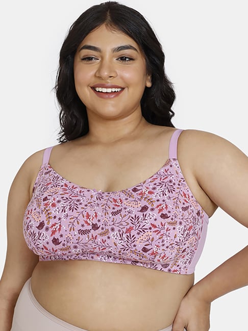 Buy Zivame Purple Cotton Printed T-Shirt Bra for Women Online